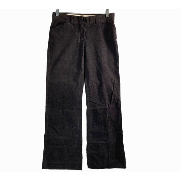 Theory Pants - THEORY Max C Women Corduroy Flared Bottom Pant Sz 4 Dark Brown Casual Work 55-16